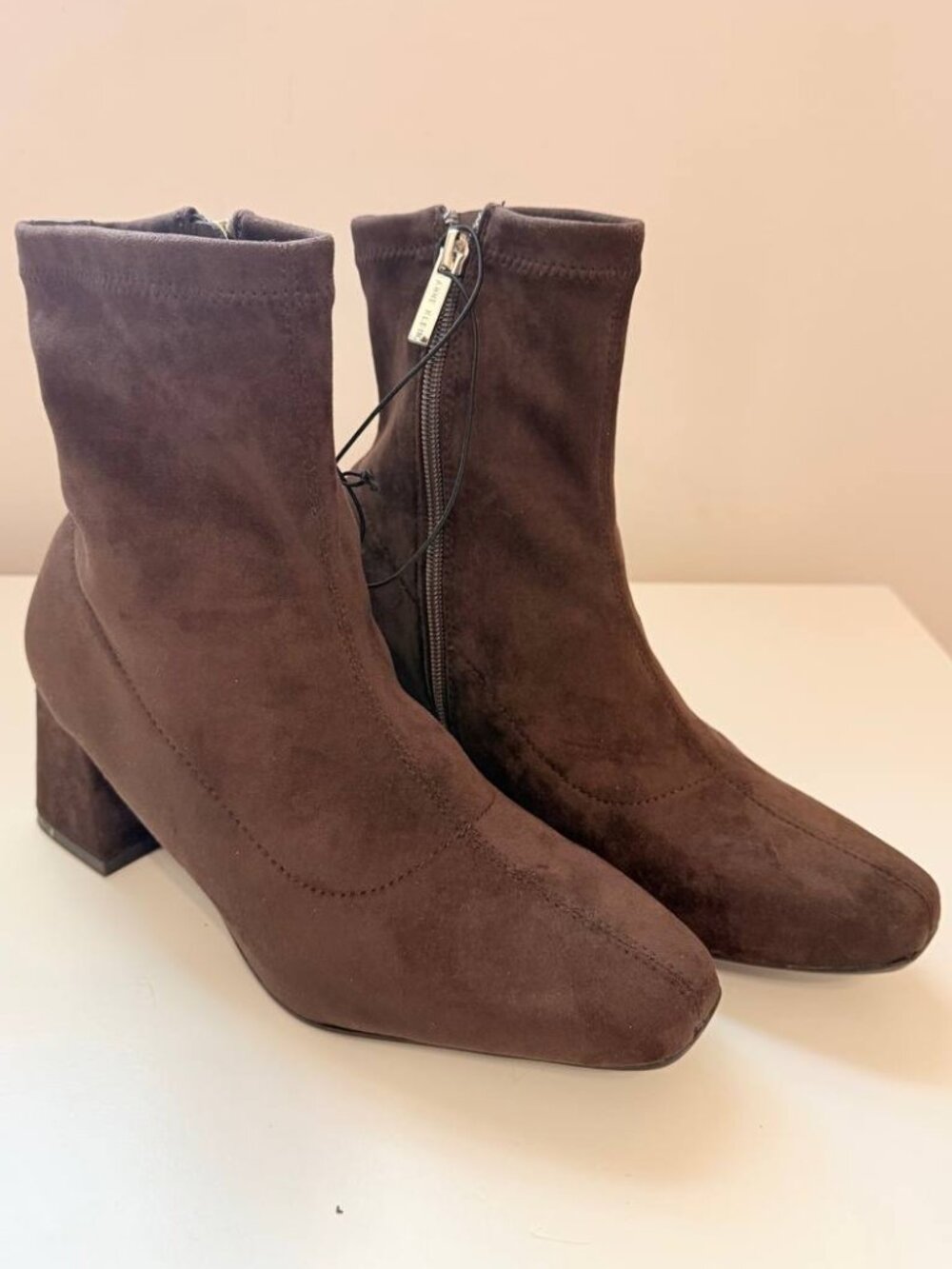 Anne Klein - Suede Brown Akiyanni Booties - Size 8.5